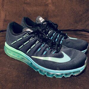 Nike Air Max 2016 Men's Running Shoes Black Green Turquoise Size 12 806771-003